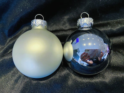 Julekugle i glas med navn (Lys Blå)
